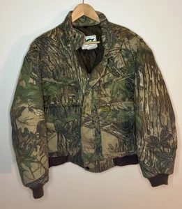 Vintage Duxbak Realtree Camoflauge Bomber Jacket Size Large Made In USA - Picture 1 of 8