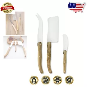 Elegant Olive Wood Cheese Knife Set – Perfect for Wine and Cheese Parties - Picture 1 of 4