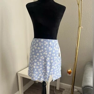 No Boundaries Women's Sexy Elastic Waist Open Side Hem Print Mini Skirt Size M - Picture 1 of 10