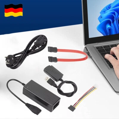 USB auf zu SATA IDE Adapter Kabel für 2,5 3,5 Zoll HDD SSD Festplatte Konverter - Bild 1 von 4