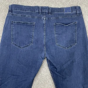 Mugsy Jeans Men 42x30 (Fit 40x30) Studio Blue Straight Leg Stretch Dark Wash - Picture 1 of 11