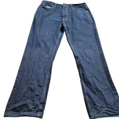 Pantalones de mezclilla informales PJ Mark Jeans para hombre 36x30 etiqueta 38x34 lavado oscuro pierna recta Foto 1 de 4
