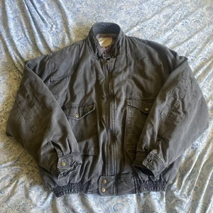 Vintage GAP Jacket Mens XL Black Faded Bomber Full Zip Streetwear Y2K - Picture 1 of 8