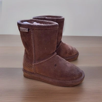 Bearpaw Toddler Size 7 Sheepskin Elle Boots Suede Pull On Winter Fall Boy Girl - Image 1 of 4