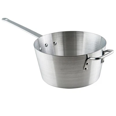 Sartén cónica de aluminio de alta resistencia con mango auxiliar 3 mm 7 cuartos Winco Foto 1 de 4