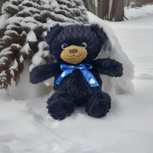 NEW Black Teddy Bear 8″ Soft Stuffed Bear Plush Toy, Valentines Day/Sweetest Day - Picture 1 of 6