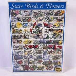 White Mountain Puzzles State Birds & Flowers 1000 Piece Puzzle 24" x 30" Sealed - Picture 1 of 4