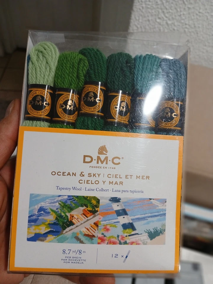 DMC 12pc OCEAN & SKY Tapestry Wool Skeins (8.7yd Per Skein) #486FP612 - Image 1 of 1