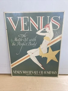 VENUS Motoröl Blechschild Art Deco LADY AND STAR 16x12 Desperate Enterprises - Bild 1 von 11