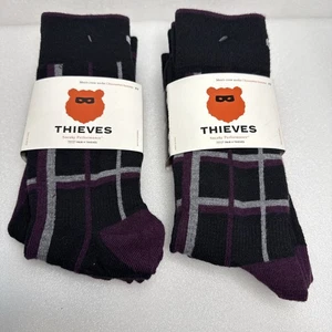 2 Packungen mit 3 (6 Paar) Thieves Crew-Socken für Herren - gemustert - Größe 6-12 stilvoll - Bild 1 von 4