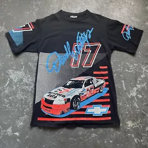 Vtg NASCAR Darrel Waltrip Racing Shirt AOP All Over Puff Print Size XL DeadStock - Picture 1 of 7