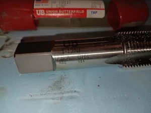 Union Butterfield 1"-12 NF H4, 4 Flute Straight HSS Standard Hand Mach Tap - NEW - Picture 1 of 5