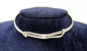QUALITY VINTAGE MODERNIST STERLING SILVER SLIDING BYPASS BANGLE 13.9 grams af - Bild 1 von 15