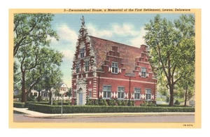 Postcard DE Zwaanendael House Memorial of First Settlement Lewes - Picture 1 of 2