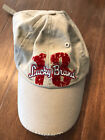 Lucky Brand  13 Logo Snapback Canvas Cap Hat Brown Tan M/L Adjustable Distressed