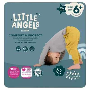 LITTLE ANGELS by ASDA Size 6+ Comfort & Protect - 26 Nappies - Picture 1 of 1
