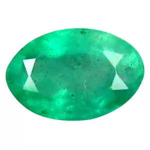 Piedra preciosa natural esmeralda colombiana de corte ovalado resplandeciente (6 x 4 mm) de 0,41 quilates - Imagen 1 de 1