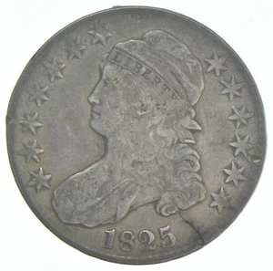 ERROR 1825 Capped Bust Half Dollar Planchet Crack 103 *1866 - Picture 1 of 3
