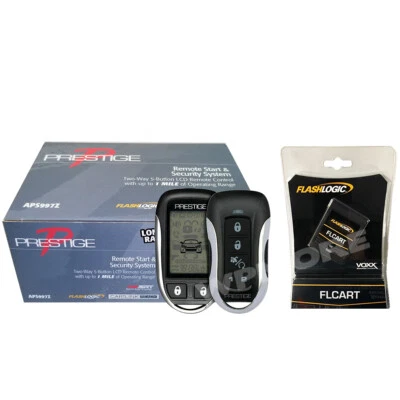 PRESTIGE APS997Z 2-Way LCD 1-Mile Remote Start and Alarm + Flashlogic FLCART  - Image 1 of 4