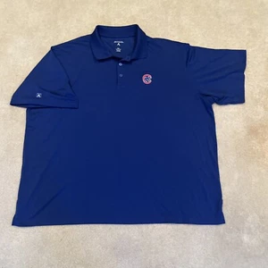 Chicago Cubs NWOT Polo Shirt Men's Size 3XL Antigua Blue Poli - Picture 1 of 7