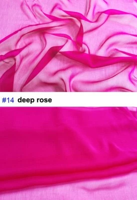 1yard X 1.3meter Mulberry Silk Chiffon Crepe Fabric Gauze Crinkled Georgette - Image 1 of 4