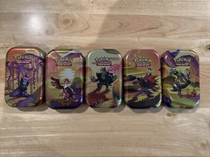 POKEMON TCG: SCARLET AND VIOLET: SHROUDED FABLE MINI TIN Set Of 5 (Empty Tins) - Picture 1 of 2