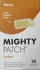 HERO COSMETICS Mighty Patch SURFACE Strips, 10 Strips Exp 02-2027^ - Picture 1 of 1