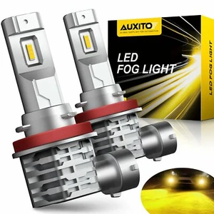 AUXITO H8 H11 H9 LED Front Fog Driving Light 3000K Yellow Golden Bulb DRL Canbus - Picture 1 of 9