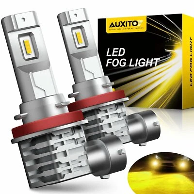 AUXITO H8 H11 H9 LED Front Fog Driving Light 3000K Yellow Golden Bulb DRL Canbus - Image 1 of 4