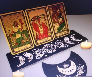 2 pcs Wooden Tarot Card Stand for Witch Divination Tools Display Holder NIP - Picture 1 of 1