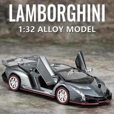 1:32 Veneno Alloy Sports Car Model Diecast Toy Vehicle Car Model Sound and Light - Image 1 of 4