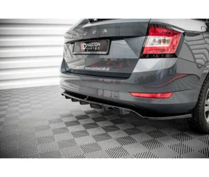 Difusor de copa enfoque NEGRO para Skoda Fabia MK3 FL familiar parachoques divisor ABS - Imagen 1 de 8