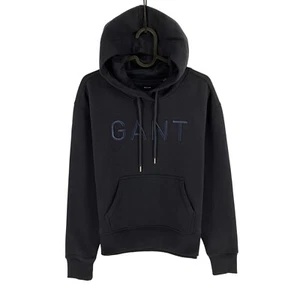 GANT Hoodie Pullover Pulli Damen dunkelblau Ton in Ton mit Logo Größe XS - Bild 1 von 12