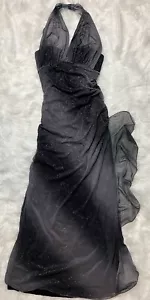 Vintage Silver/Grey Gown Maxi Dress Size UK 8/10 Ombre (Check Measurements) - Picture 1 of 7