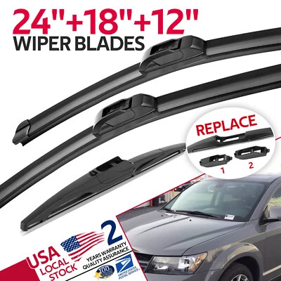 Juego de limpiaparabrisas OEM para Nissan Pathfinder 2005-2012 de 24""/18""/12 Foto 1 de 4