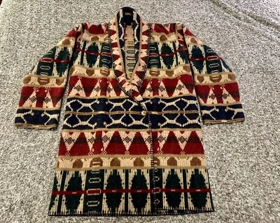 Abrigo Chaqueta Manta Campamento Años 30 Vintage Camiseta Oris Caballos Hecho a Mano Talla M Foto 1 de 4