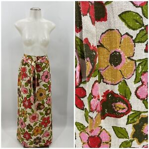Vintage Point Of View Maxi Skirt Boho Festival Floral Print Bohemian Cottagecore