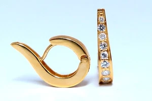 .40ct Natural Diamonds Lever Clip Earrings 14kt Gold - Picture 1 of 4
