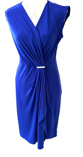 Abito donna Michael KORS amalfi colore blu incrociato a V senza maniche TG SMALL