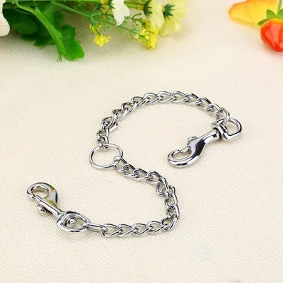 Stainless Steel Double Coupler 2 Way Safety Chain Leash for Two Pet Dogs Walking - Image 1 of 4