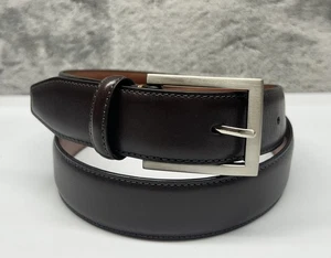 Johnston & Murphy Gürtel Herren 36 Leder elegant klassisch silberne Schnalle J&M - Bild 1 von 13