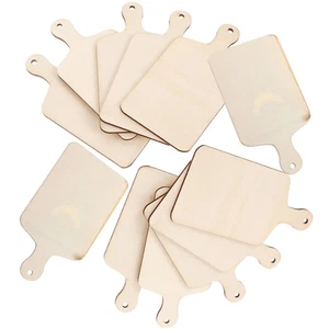 12 Pcs Wooden Cutting Board Toys Unfinished Crafts Child Kids Graffiti - Photo 1/12