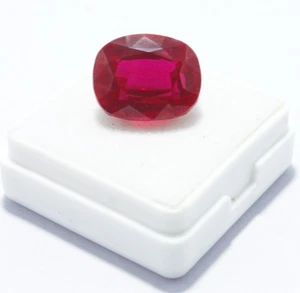 Certified 12Ct Natural Ruby Cushion Cut | Vivid Pigeon Blood Red | Untreated - Picture 1 of 9