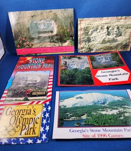 4 Postkarten Stone Mountain Park Georgia Olympiapark Flyer - Bild 1 von 6