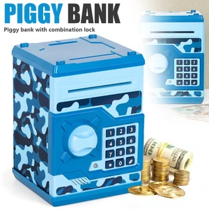 Kinder ATM Spardose Elektronischer Tresor Safe Geldautomat mit Passwort Code DE - Bild 1 von 17
