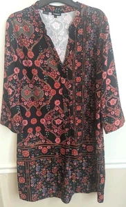 Desigual Weste Valeria Kleid Gr. 44 Damen Gr. L Blumen Hippie Tunika Kleid - Bild 1 von 4