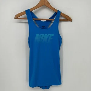 Nike Pro Tank Damen Extra Small Blau Grafik Logo Sport Laufen Training - Bild 1 von 5