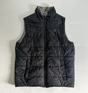 Ariat Reversible Puffer Zip Vest Men Black Lightweight Western Pockets Nylon L - Picture 1 of 8
