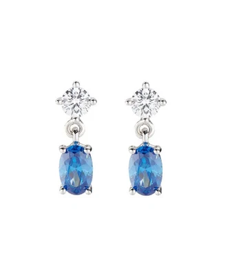 Orecchini Donna Amen PRINCESS Ovale Blu in Argento 925 codice EOVBBL - Immagine 1 di 2