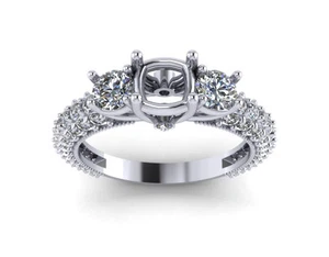 Anello di fidanzamento semimontaggio diamante taglio rotondo 1,85 ct - Foto 1 di 6
